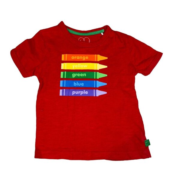 Little Bird Crayons T-Shirt Red Size 18-24 Months - Picture 1 of 3